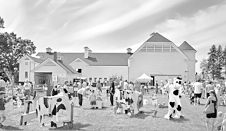 The barnyard below the historic Hilltop Farm barn is pictured during a previous year’s Farm Fest.
