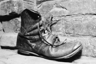 This old shoe was found well hidden in a Suffield home.