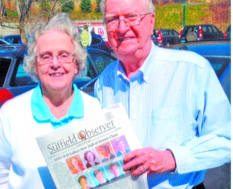 Suffield expatriates Ann and Joe Harry, now residents of Burlington, Vt., apparently wanted us to know that they still had an interest in the Observer.