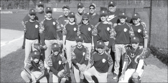 Pictured above is the Suffield 1 Majors Little League baseball team, which has won the Northern Connecticut Fall Baseball League Championship. From the left, front row: Elliot Demers, Evan Weinstein, Matt Tini, Rylan Dusto, Evan Mas. Second row: Armand Ortiz, Peter Danise, Chase Stevens, Ryan McMullen, Sam Beaudoin, Michael Coggins, Tristan Dusto. Third row: Coaches Jim Danise, Chris Beaudoin, Dave McMullen, Scott Weinstein, and Michael Dusto.