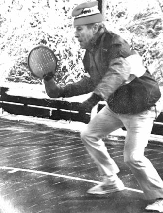 Bob loved all racket sports: paddle, squash and tennis.