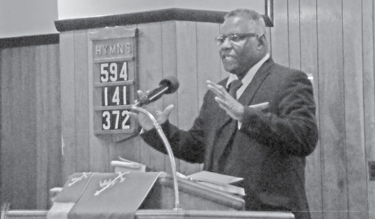 Rev. Nathaniel Smith, the principal speaker at the Martin Luther King, Jr., Day service at the Third Baptist Church, tells of his collegiate education in Alabama in the years following the MLK assassination and the passage of the Civil Rights Act.