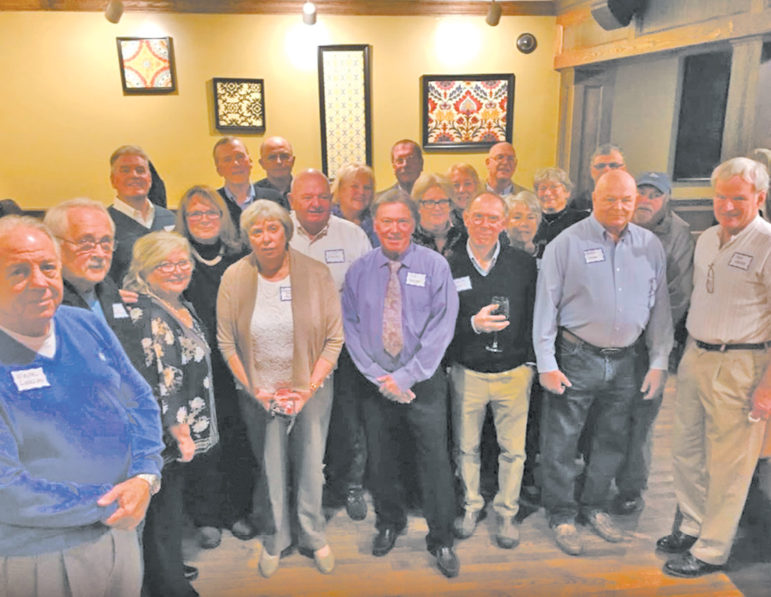 Members of Suffield High School Class of '66 are pictured at Three Figs during their fiftieth reunion in November. About 50 attended.