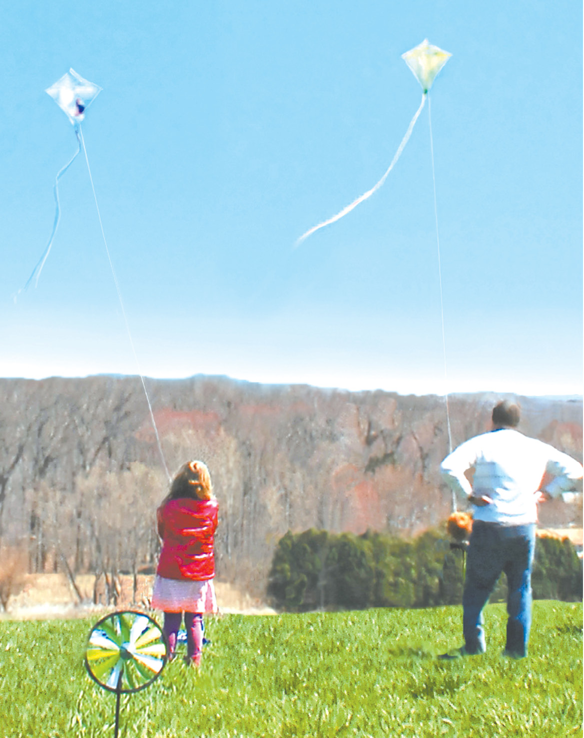 Kites fly above Hilltop Farm on a previous Earth Day celebration.