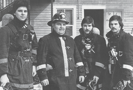 The honoree for the Suffield Firefighters golf tournament, coming on September 29, is the late John Golec, second from the left in this photo from some years ago.