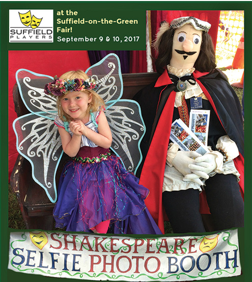 This excited little girl is delighted to be dressed as a fairy princess at the Suffield Players Booth.