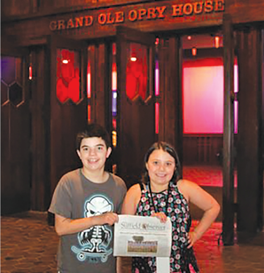 Johnny, 12, and Juliana, 8, Balsamo took the Observer along when they visited the Grand Ole Opry House in Nashville.  They were in Tennessee on eclipse day in August.