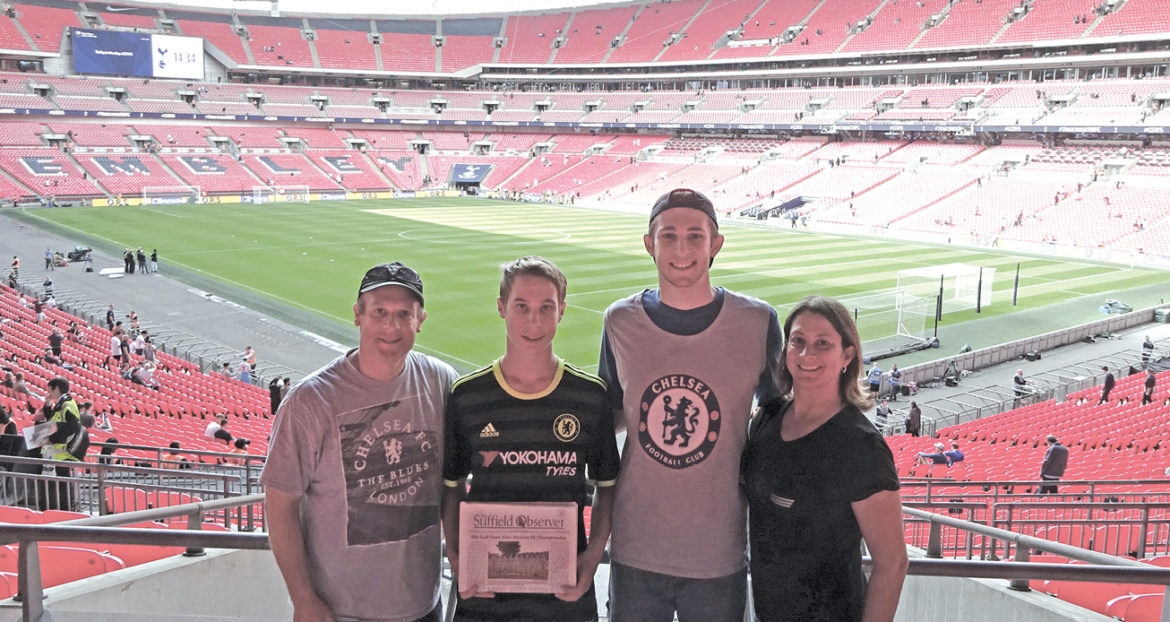 The Carzello family took the Observer to the Wembley stadium in London to read, as they had come early to support Chelsea in a major soccer tournament.
