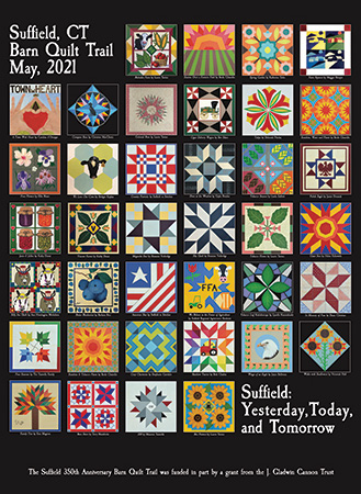 the suffield 350th anniversary committee barn quilts poster the suffield observer